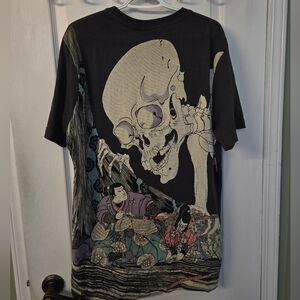 Rebel Vengeance Dark Embroidered Gray Graphic Tee